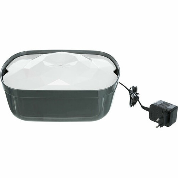 Pet Water Fountain Trixie Polygon White Grey Silicone Melamin 2,5 L 28 x 11 x 22 cm