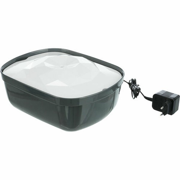 Mājdzīvnieku Dzirdināšanas Strūklaka Trixie Polygon Balts Pelēks Silikona Melamīna 2,5 L 28 x 11 x 22 cm