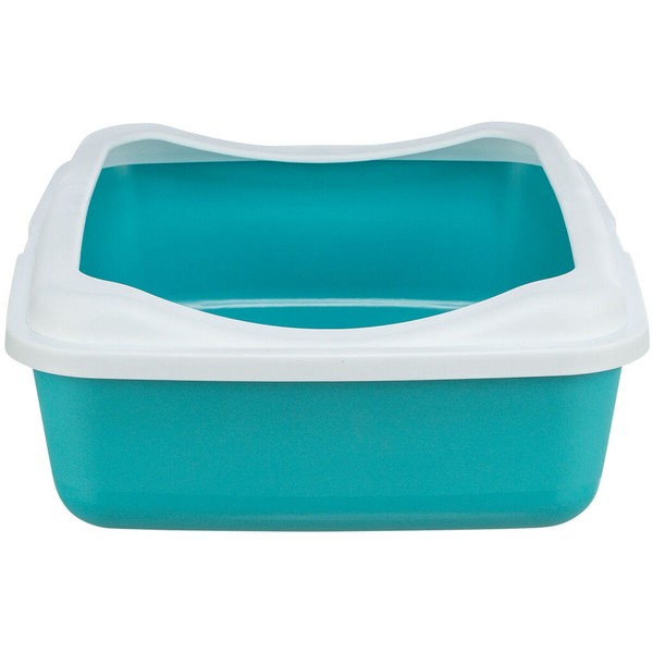 Kissan hiekkalaatikko Trixie Classic Sininen Valkoinen Muovinen 37 × 15 × 47 cm