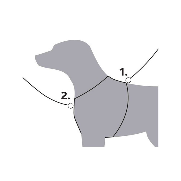 Dog Harness Trixie Premium Trekking Graphite Sand XL
