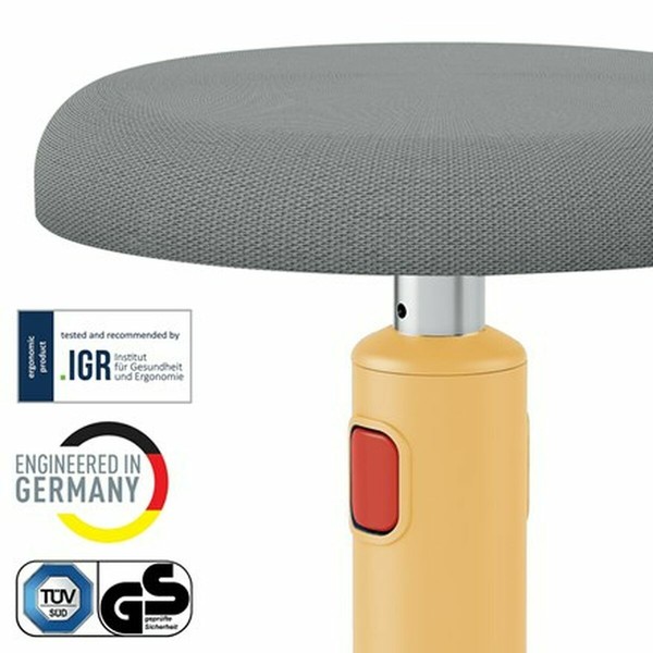 Ergonomic Stool Leitz Ergo Cosy Active Yellow Plastic