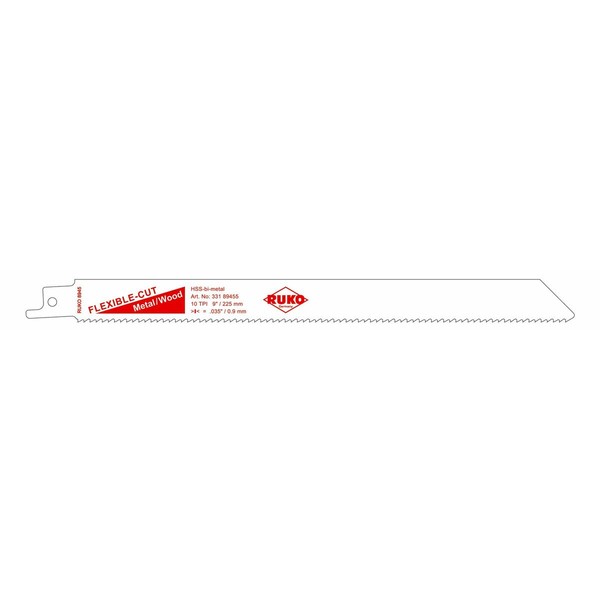 Saw Blade RUKO Bosch S 1122 HF 10 tpi 228 x 18,0 x 0,9 mm Reciprocating Saw 5 Units