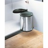 Waste bin Hailo Compact-Box Steel 15 L Black Grey Integrable