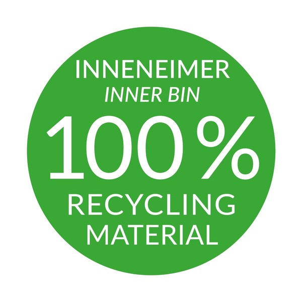 Jäteastia Hailo Compact-Box Teräs 15 L Musta Harmaa Integroituva