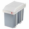 Мусорное ведро Hailo Multi-Box duo L Белый Серый Кремовый Сталь Пластик 2 ящика 14 L Интегрированный (2 штук)