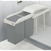 Waste bin Hailo Multi-Box duo L White Grey Cream Steel Plastic 2 drawers 14 L Integrable (2 Units)