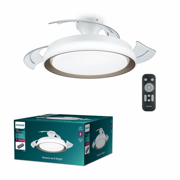 Ceiling Fan with Light Philips 929004081801 White Golden (4000 K) (2700 K)