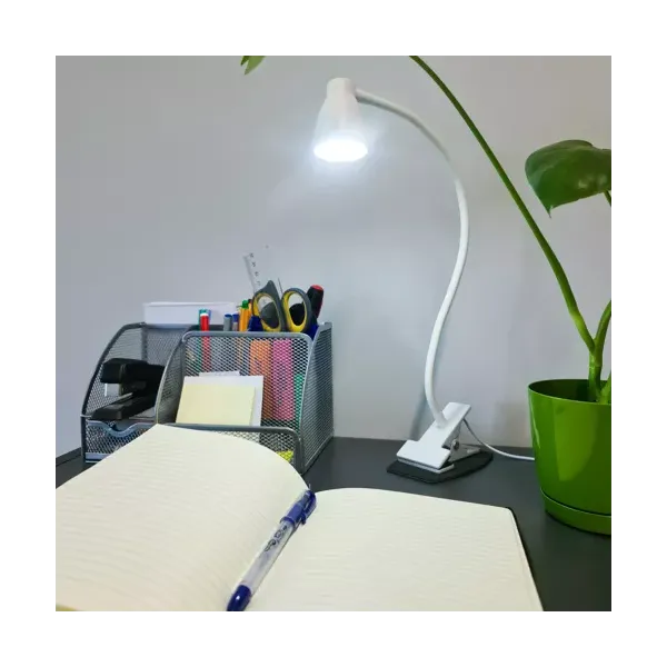 Desk lamp with clip - white Izoxis 19455