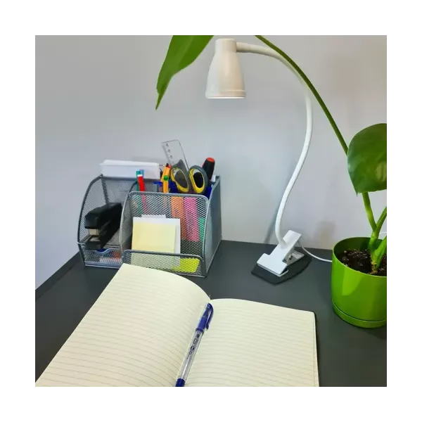 Desk lamp with clip - white Izoxis 19455