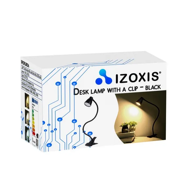 Desk lamp with clip - black Izoxis 19454