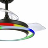 Потолочный вентилятор CristalRecord ANTILA MINI RGB BK RETRAC Чёрный