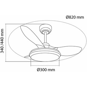 Lubinis ventiliatorius CristalRecord STEL EVO MINI RGB RETRAC Skaidrus