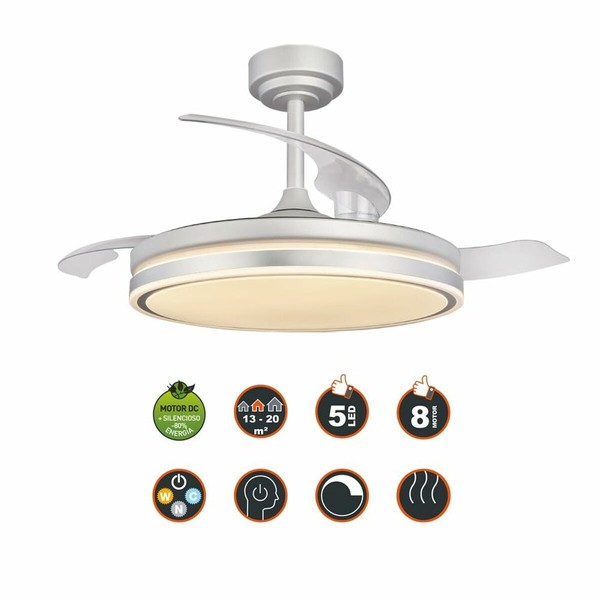 Потолочный вентилятор CristalRecord RETRACT MOSS Серый 72 W