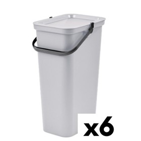 Rūšiavimo šiukšlių dėžė Tontarelli Moda 24 L Balta (6 vnt.)