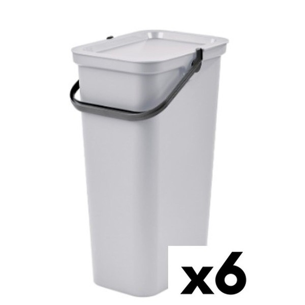 Rūšiavimo šiukšlių dėžė Tontarelli Moda 24 L Balta (6 vnt.)