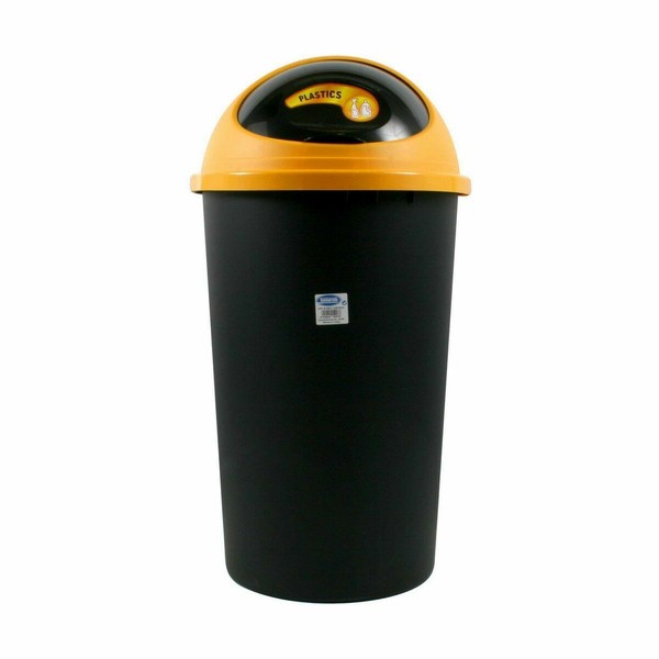 Мусорное ведро Tontarelli Big hoop Жёлтый Чёрный 50 L (10 штук)