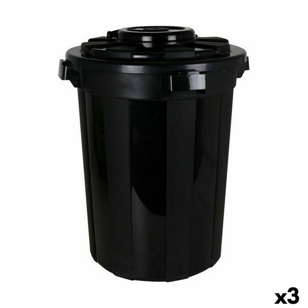 Roskakori Dem Hop Musta 70 L (3 osaa)