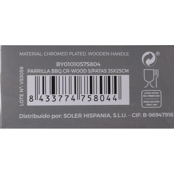 Grilius Algon Barbekiu 35 x 25 x 2 cm (8 vnt.)
