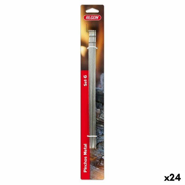 Набор шампуров для барбекю Algon Металл 6 Предметы (24 штук) (35 x 2,5 mm)