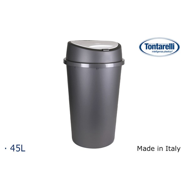 Waste bin Tontarelli Bingo Graphite 45 L (10 Units)