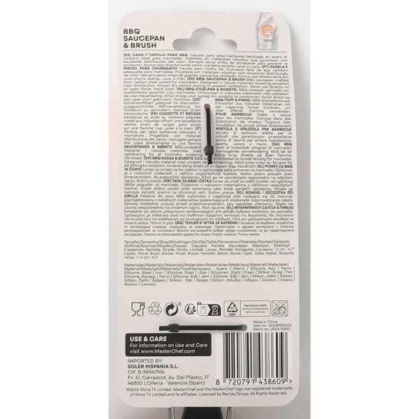 Grillivälinesetti MasterChef 11,5 X 6 cm Maalisuti (12 osaa)