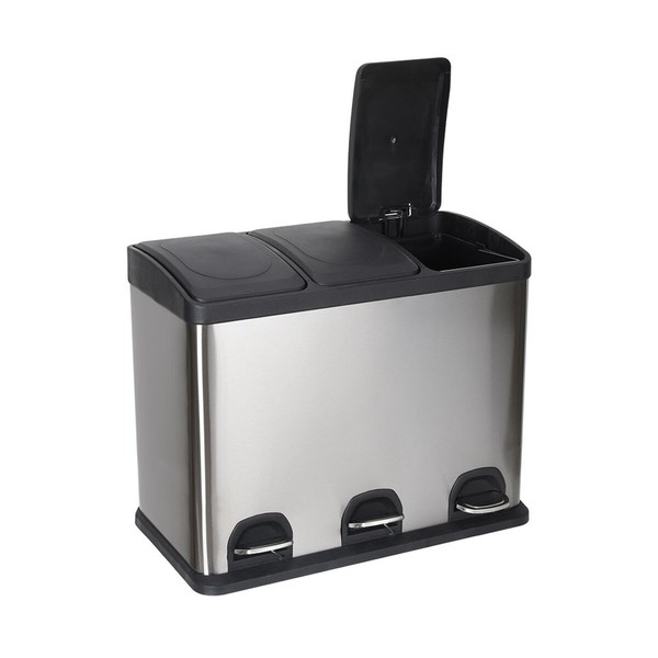 Recycling Waste Bin Confortime Stainless steel 45 L