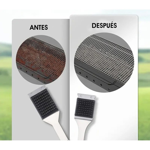 Barbekiu valyvo šepetys Algon 44 x 6,5 x 4,5 cm Plienas (12 vnt.)