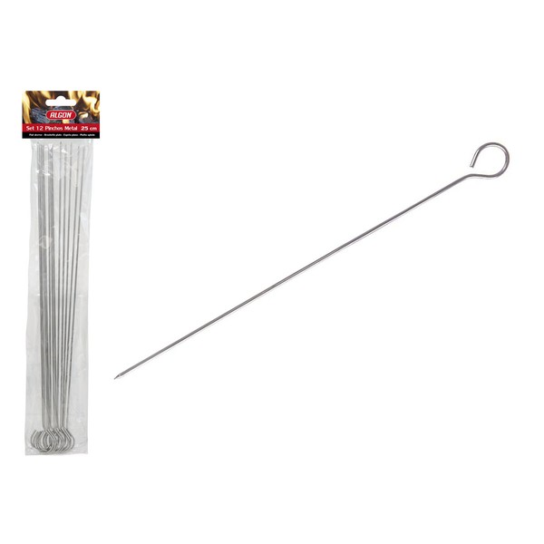 Šašlykinių rinkinys Algon Metalinis 25 cm 12 Dalys (24 vnt.)