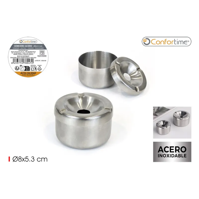 Ashtray Confortime Steel (24 Units)