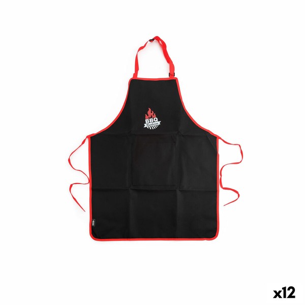 Prijuostė Algon 61 x 75,5 cm Juoda Barbekiu