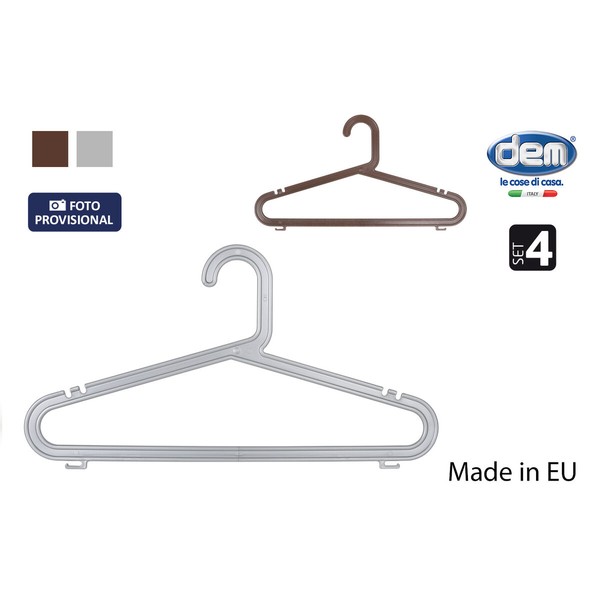 Hangers Dem Meng Plastic 4 Pieces (12 Units)