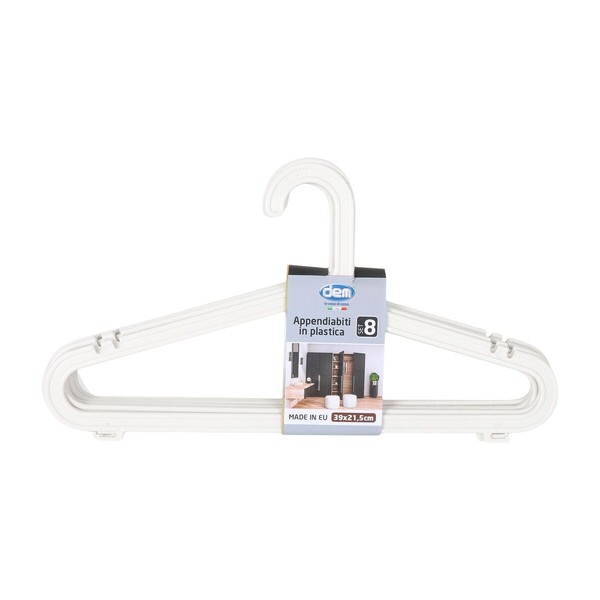 Hangers Dem Meng Plastic 8 Pieces (12 Units)