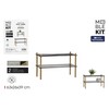 Shelves MobleKit Metal Bamboo 63 x 26 x 39 cm (6 Units)