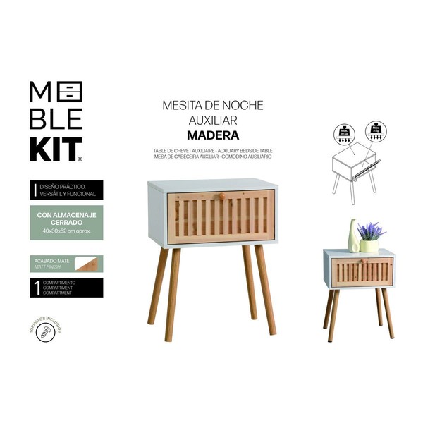 Mazs galdiņš MobleKit 40 x 30 x 52 cm (4 gb.)