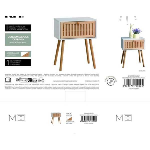 Šoninis staliukas MobleKit 40 x 30 x 52 cm (4 vnt.)