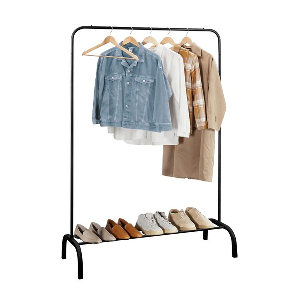 Takkiteline MobleKit Musta 18 mm 104 x 41 x 152 cm (6 osaa)