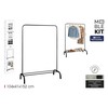 Takkiteline MobleKit Musta 18 mm 104 x 41 x 152 cm (6 osaa)