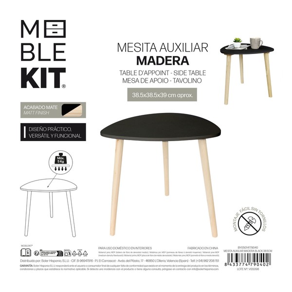 Side table MobleKit 38,5 x 38,5 x 39 cm (6 Units)