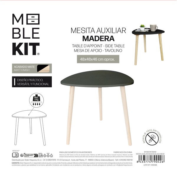 Side table MobleKit 48 x 48 x 46 cm (6 Units)