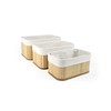 Basket set Confortime Brown Beige Bamboo 3 Pieces (8 Units)