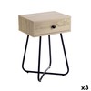 Sivupöytä MobleKit Ruskea Musta 40 x 34 x 60 cm (3 osaa)