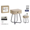 Sivupöytä MobleKit Ruskea Musta 40 x 34 x 60 cm (3 osaa)