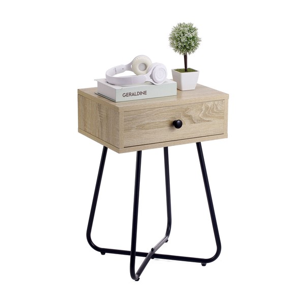 Sivupöytä MobleKit Ruskea Musta 40 x 34 x 60 cm (3 osaa)