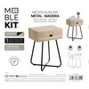 Side table MobleKit Brown Black 40 x 34 x 60 cm (3 Units)
