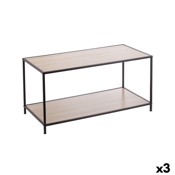 Sivupöytä MobleKit Ruskea Musta 78 x 38 x 38 cm Puu (3 osaa)