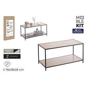 Side table MobleKit Brown Black 78 x 38 x 38 cm Wood (3 Units)