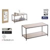 Side table MobleKit Brown Black 78 x 38 x 38 cm Wood (3 Units)