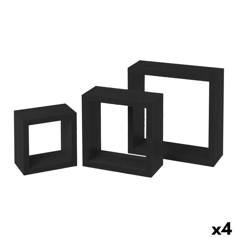 Lentynos MobleKit Juoda 3 Dalys (4 vnt.)