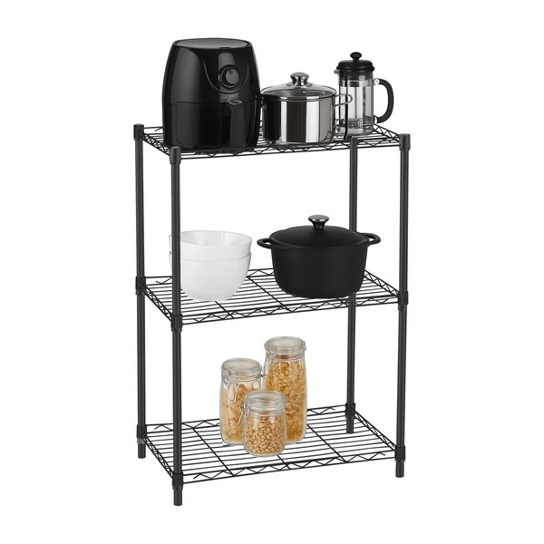 Hyllyt MobleKit Musta Metalli 56 x 35 x 82 cm (2 osaa)