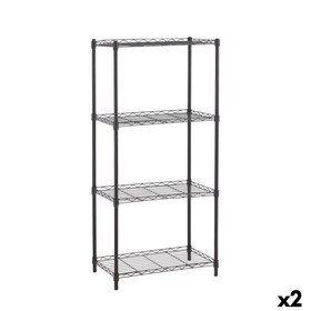 Hyllyt MobleKit Musta Metalli 56 x 35 x 120 cm (2 osaa)